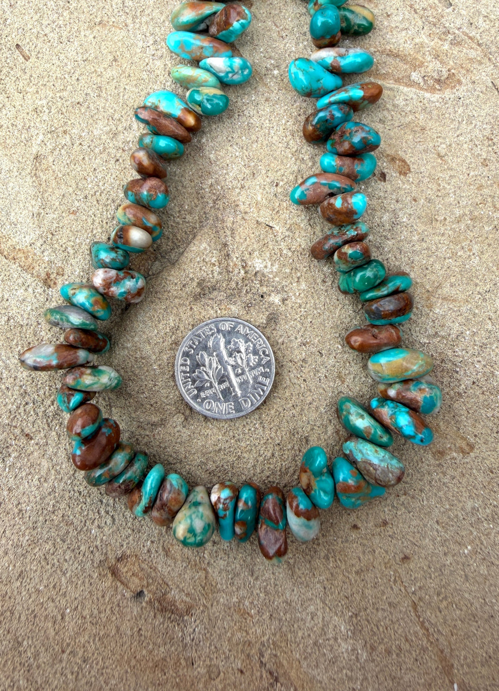 RARE Fox Turquoise (Nevada) 7x10-7x12mm Long Nugget Beads