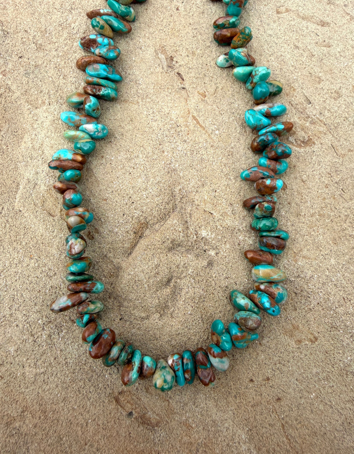 RARE Fox Turquoise (Nevada) 7x10-7x12mm Long Nugget Beads