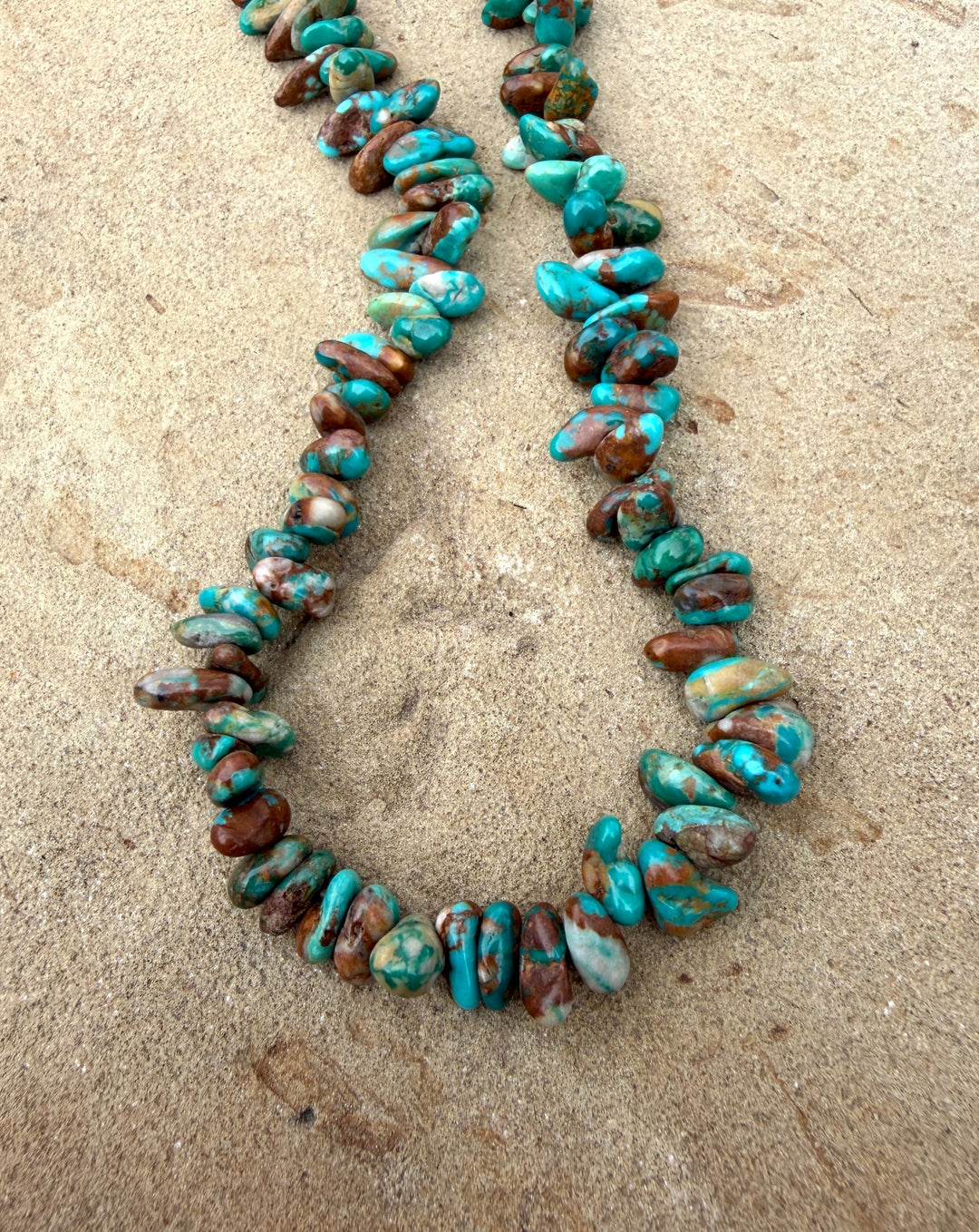 RARE Fox Turquoise (Nevada) 7x10-7x12mm Long Nugget Beads