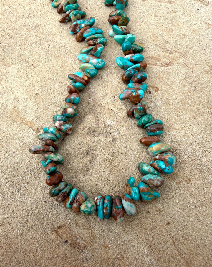 RARE Fox Turquoise (Nevada) 7x10-7x12mm Long Nugget Beads