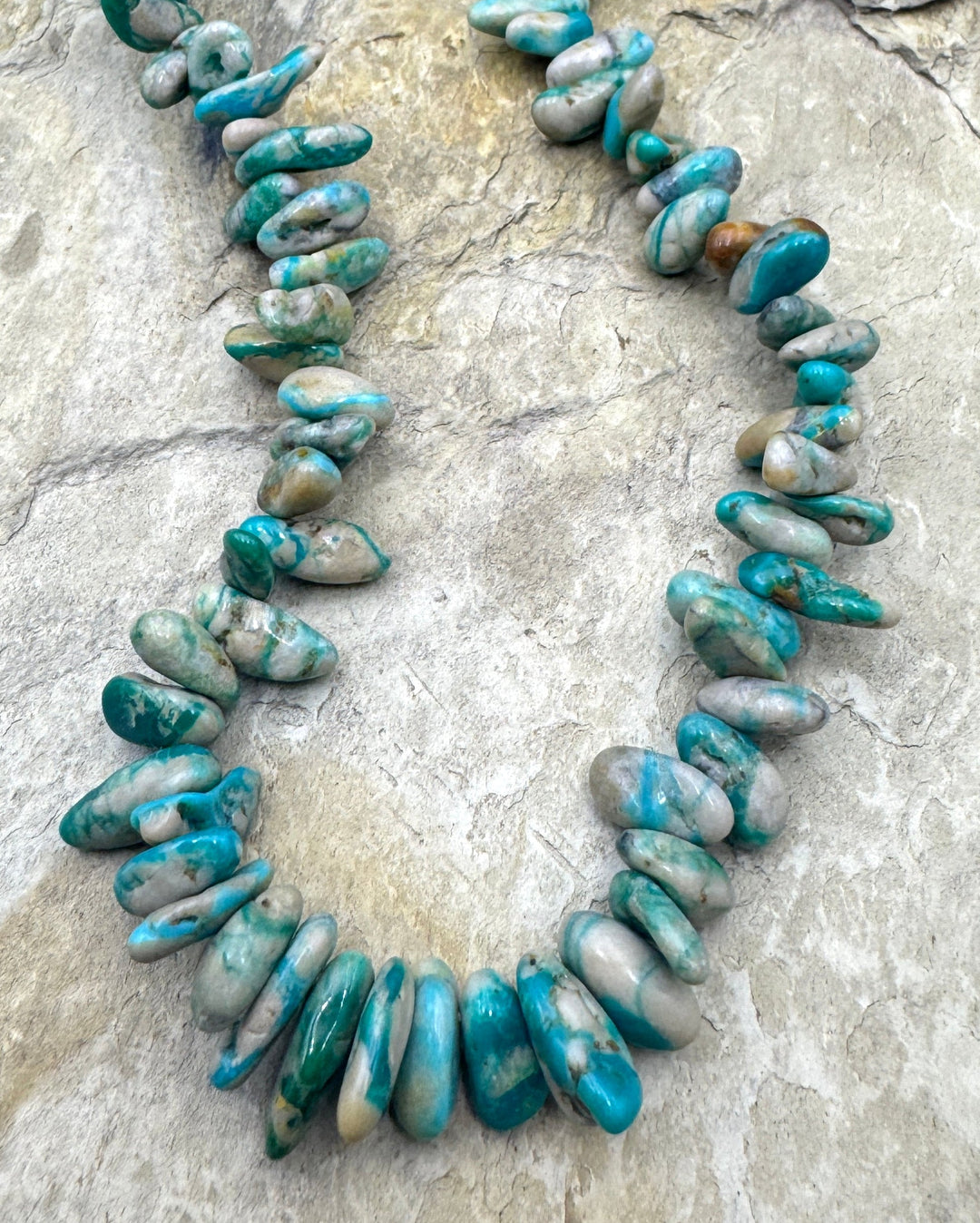 RARE Fox Turquoise (Nevada) 8-13mm Long Nugget Beads