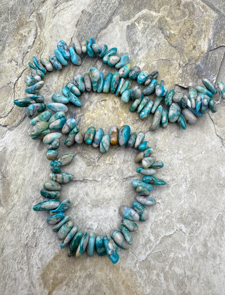 RARE Fox Turquoise (Nevada) 8-13mm Long Nugget Beads