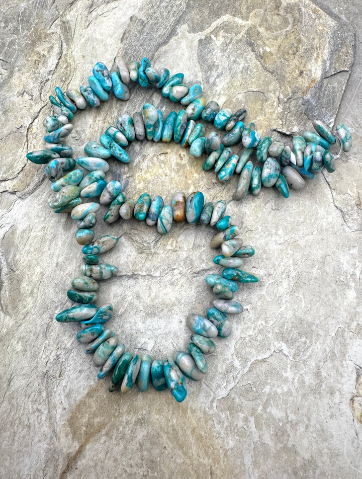 RARE Fox Turquoise (Nevada) 8-13mm Long Nugget Beads