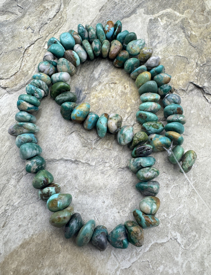 RARE Fox Turquoise (Nevada) 8-13mm Nugget Beads 16 Inch