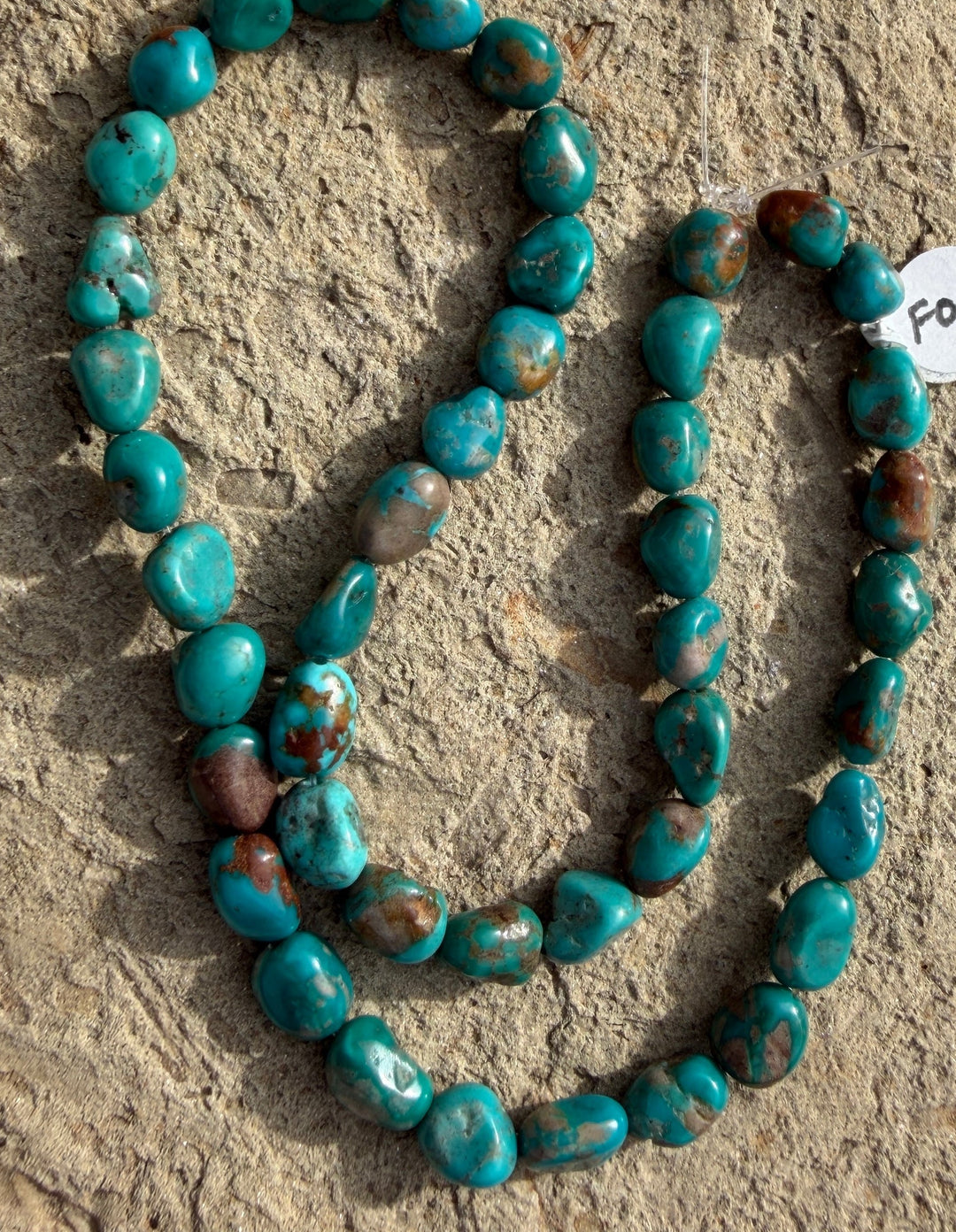 RARE Fox Turquoise (Nevada) 8x10mm Nugget Beads 16 Inch