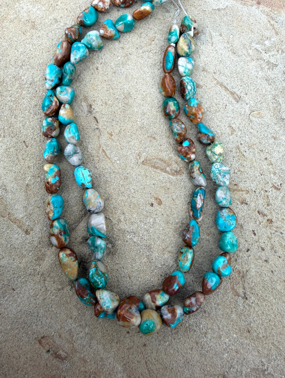 RARE Fox Turquoise (Nevada) 8x12-10x14mm Nugget Beads 16