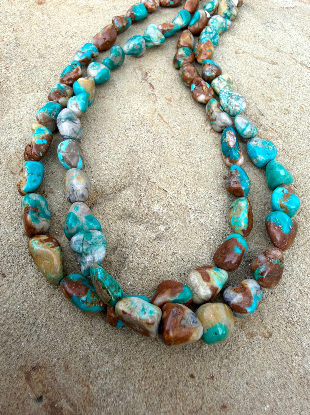 RARE Fox Turquoise (Nevada) 8x12-10x14mm Nugget Beads 16