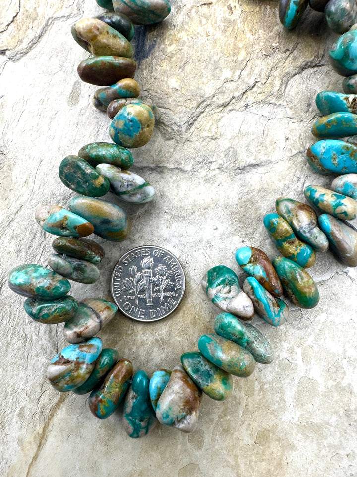 RARE Fox Turquoise (Nevada) 8x13-11x21mm Long Nugget Beads
