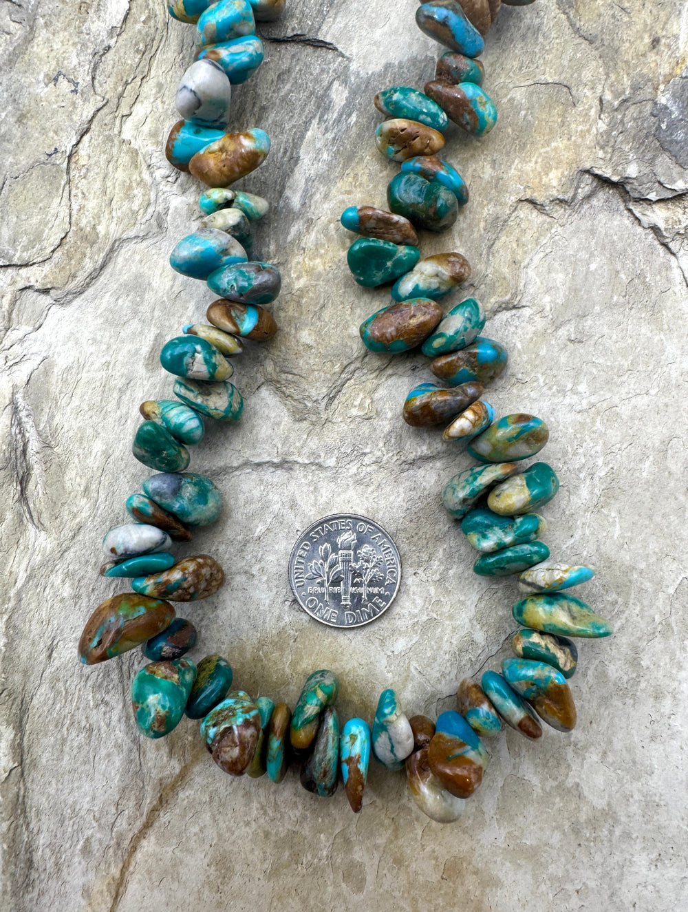 RARE Fox Turquoise (Nevada) 8x14-12x20mm Long Nugget Beads