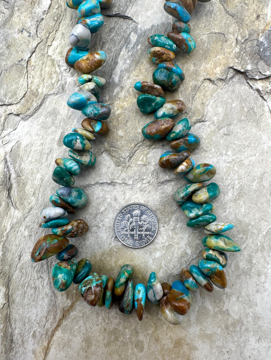 RARE Fox Turquoise (Nevada) 8x14-12x20mm Long Nugget Beads
