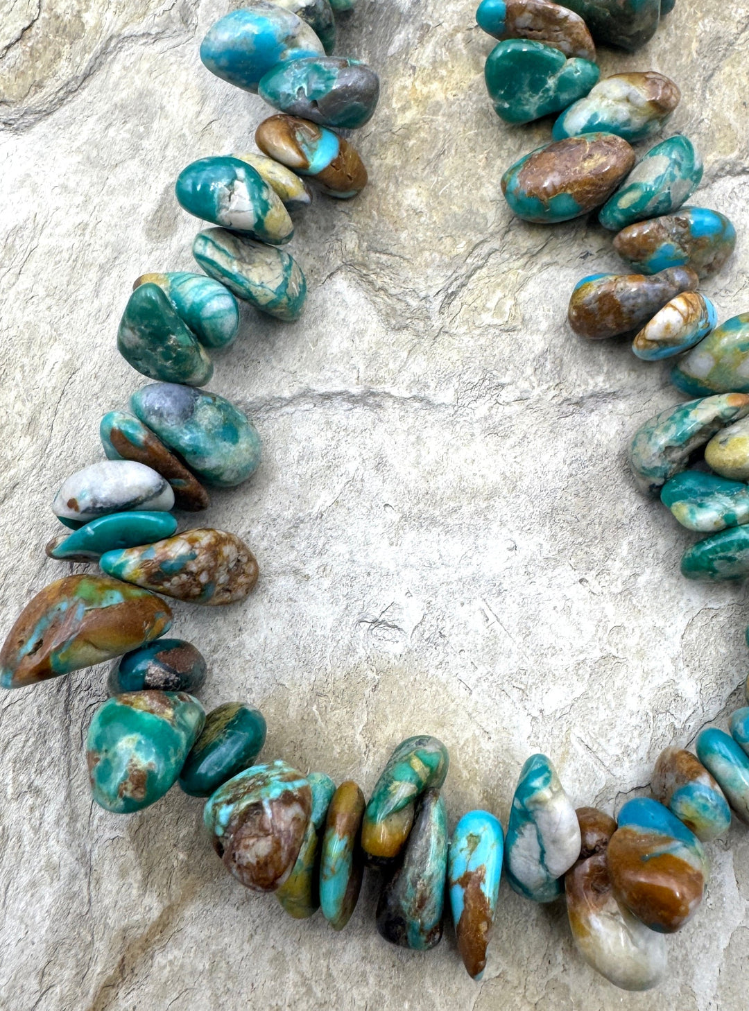 RARE Fox Turquoise (Nevada) 8x14-12x20mm Long Nugget Beads
