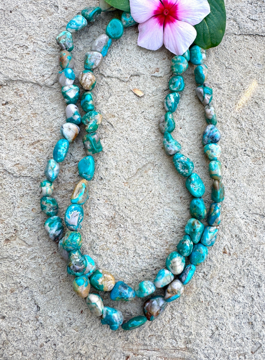 RARE Fox Turquoise (Nevada) BIG 8-12mm Nugget Beads 16 Inch
