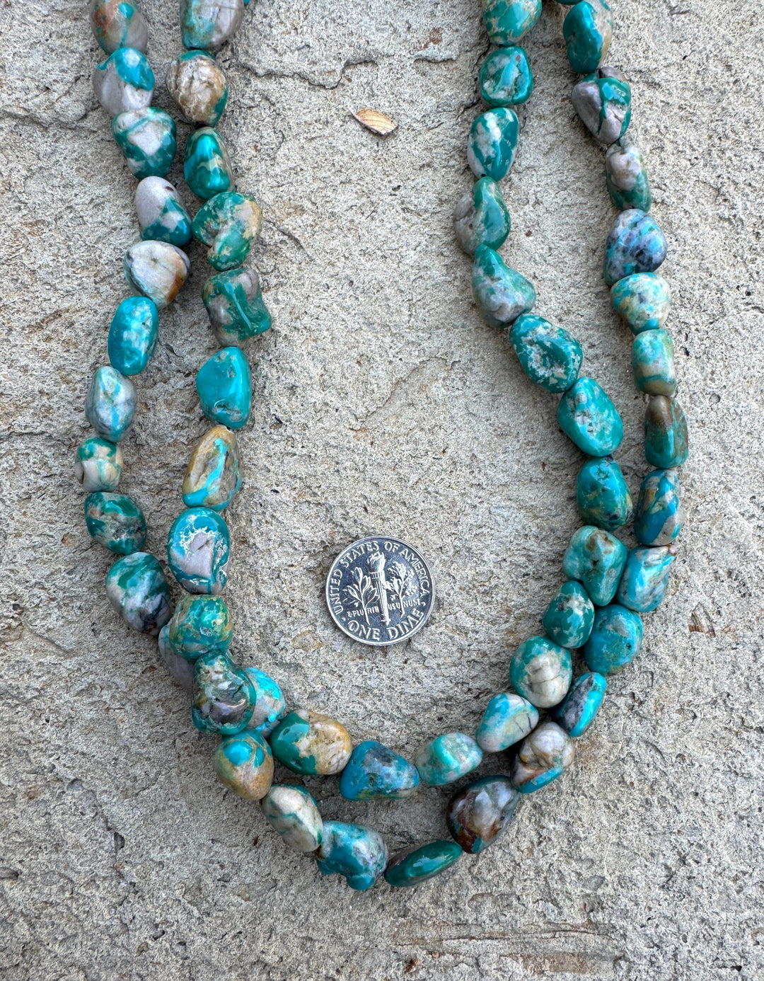 RARE Fox Turquoise (Nevada) BIG 8-12mm Nugget Beads 16 Inch