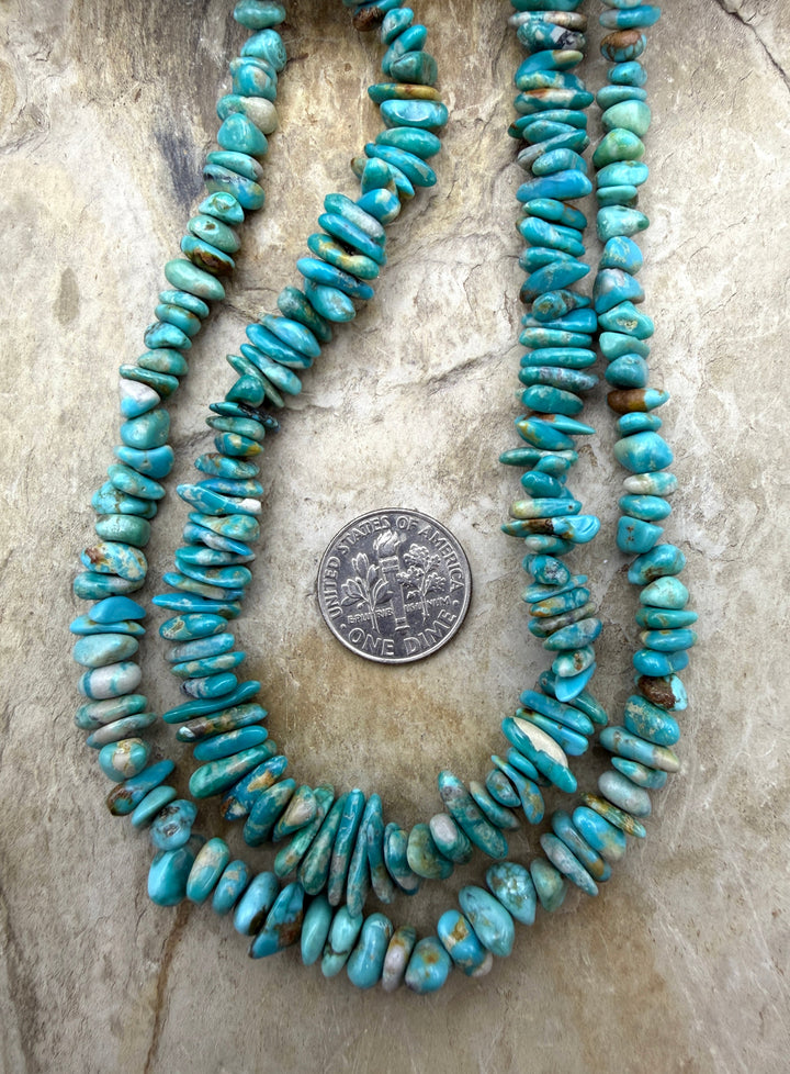 RARE Fox Turquoise (Nevada) Graduated 4-6mm Chip Beads 18
