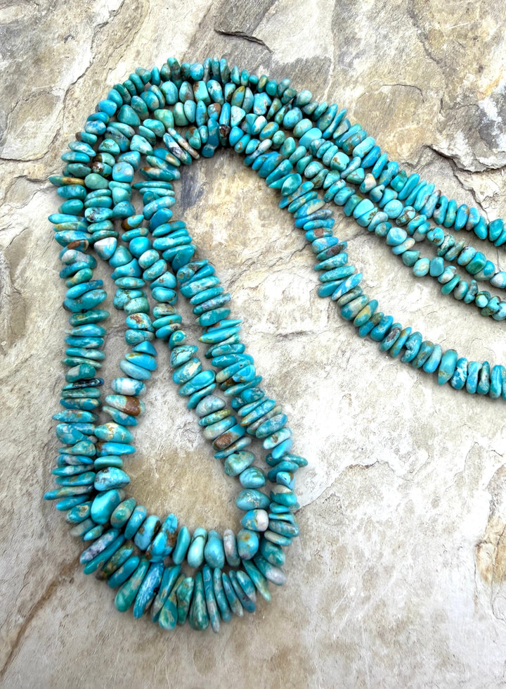 RARE Fox Turquoise (Nevada) Graduated 4-6mm Chip Beads 18