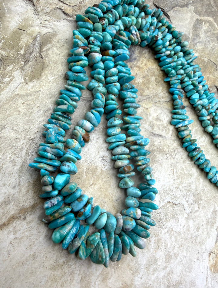 RARE Fox Turquoise (Nevada) Graduated 4-6mm Chip Beads 18