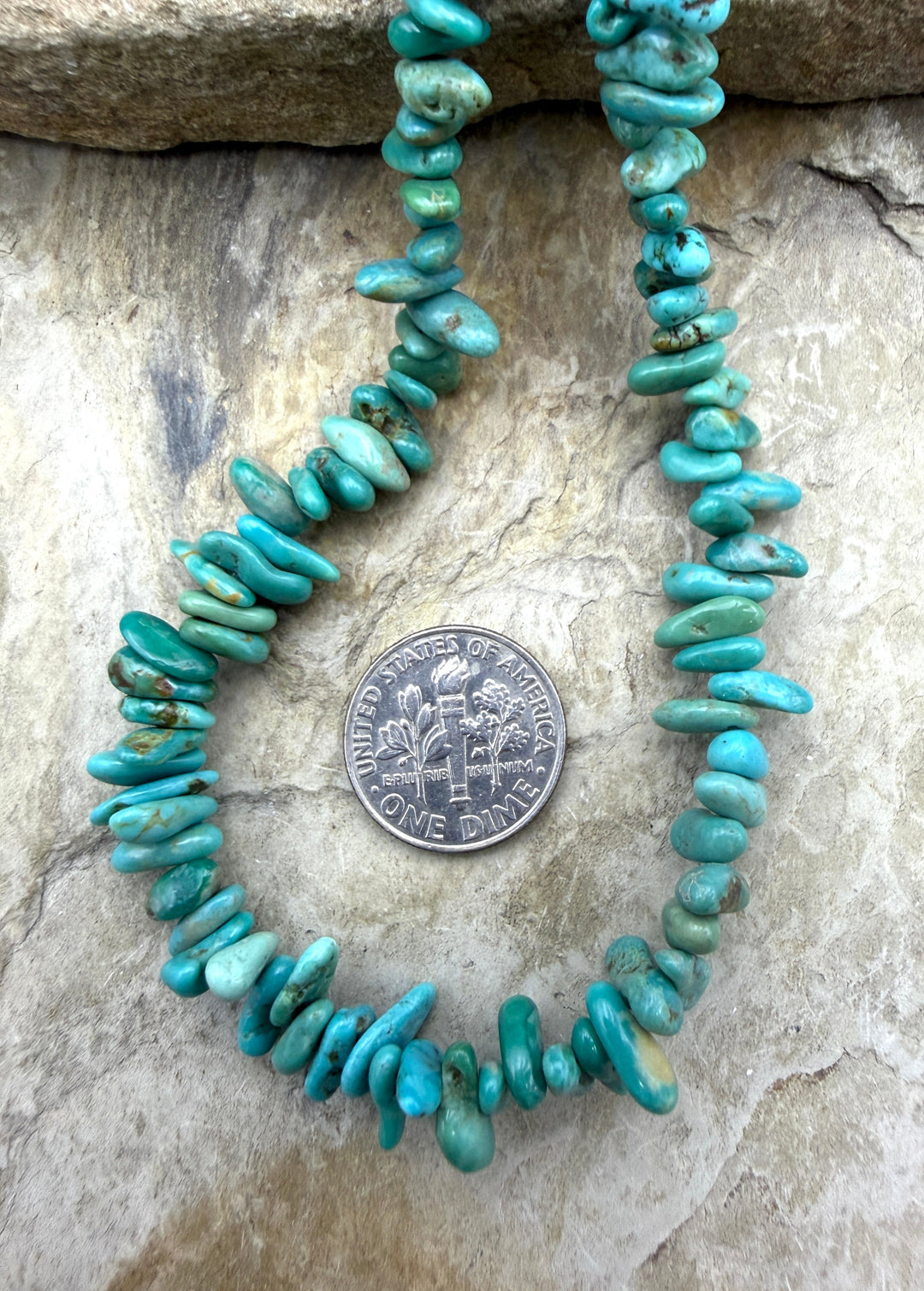 RARE Fox Turquoise (Nevada) Graduated 4x7mm Rounded Chip