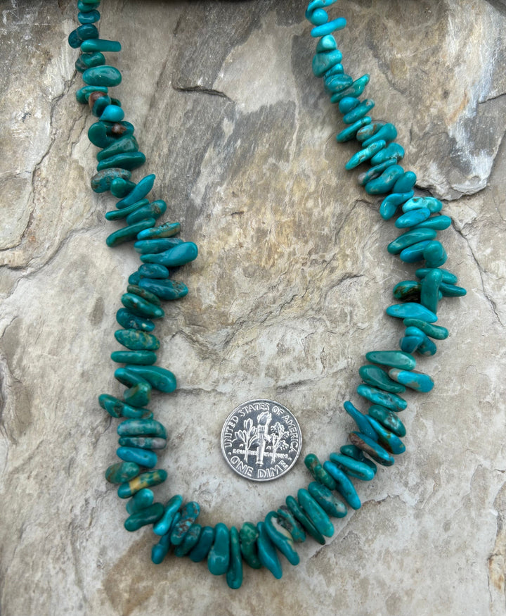 RARE Fox Turquoise (Nevada) Long Graduated Nugget Beads