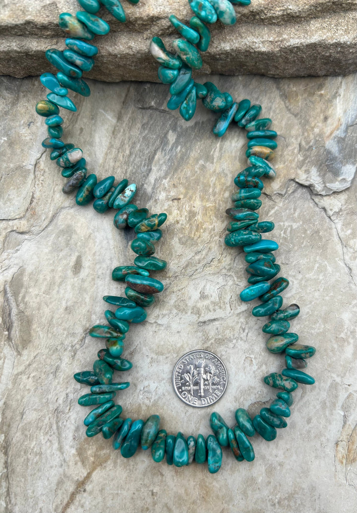 RARE Fox Turquoise (Nevada) Long Graduated Nugget Beads