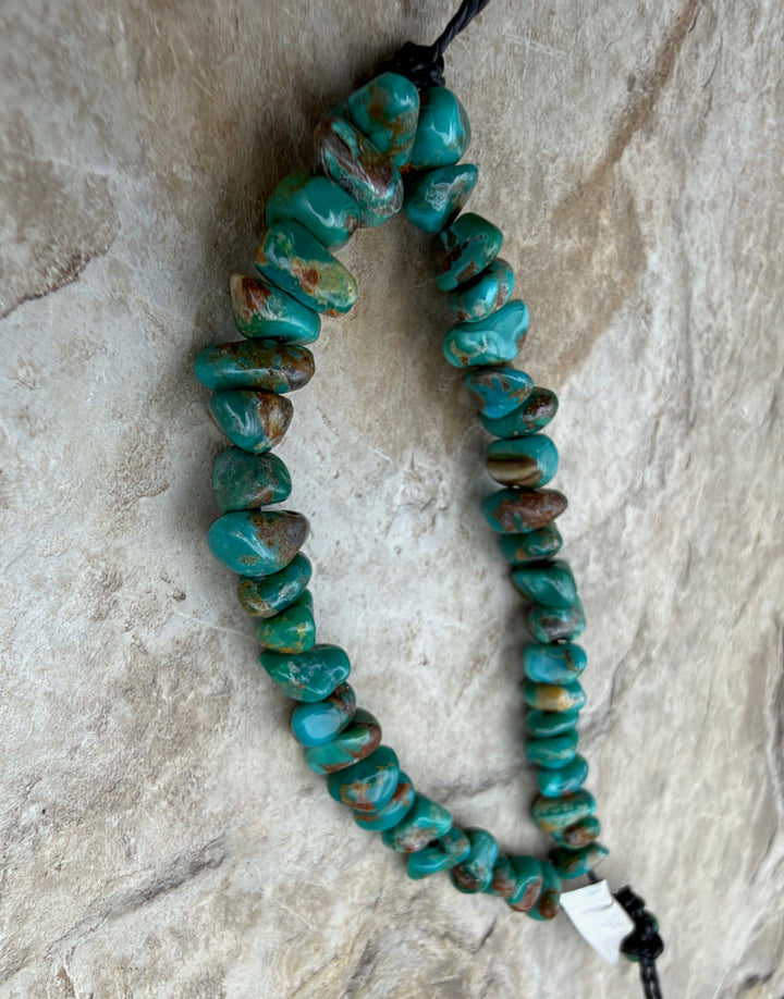 RARE Fox Turquoise (Nevada) Nugget Beads 3.5-6mm 4.5 inch