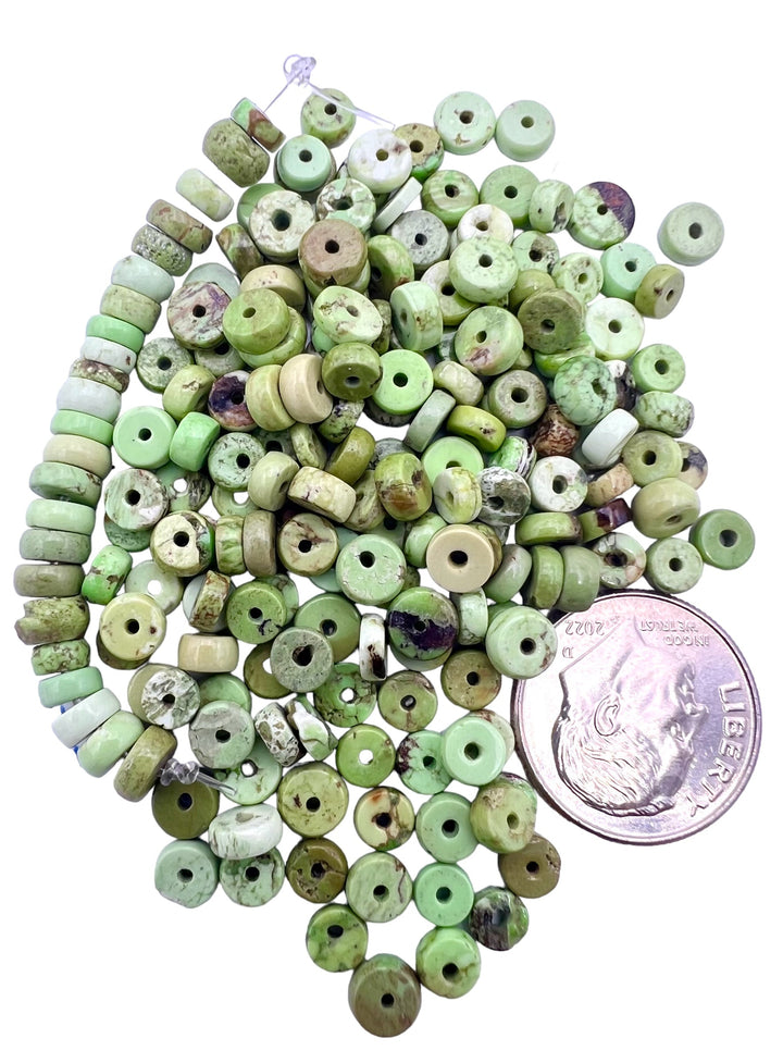 RARE Gaspeite (Canada) 4-5mm Button Beads (Package of 12