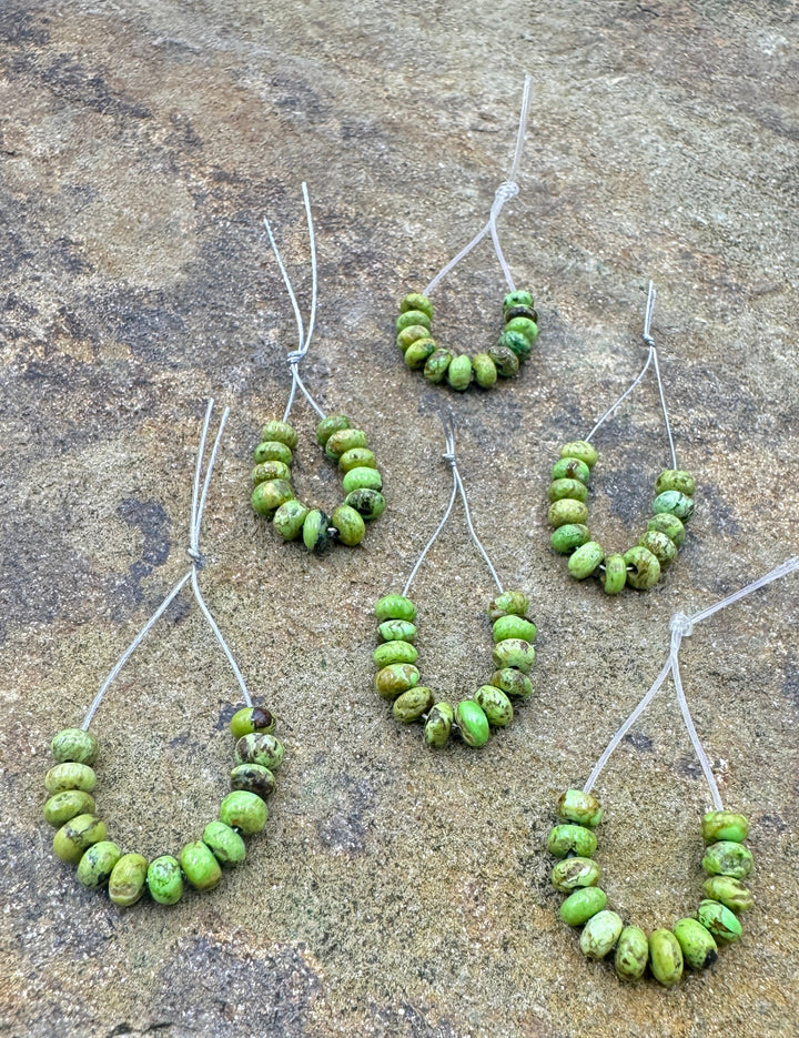 RARE Gaspeite (Canada) 4mm Rondelle Beads Set of 12 Beads