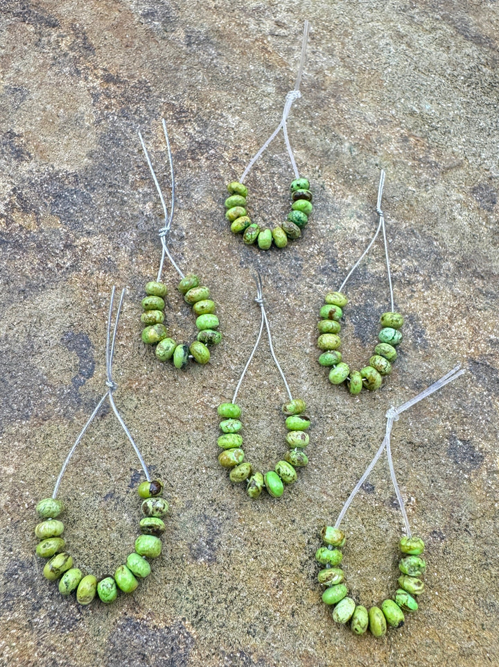 RARE Gaspeite (Canada) 4mm Rondelle Beads Set of 12 Beads