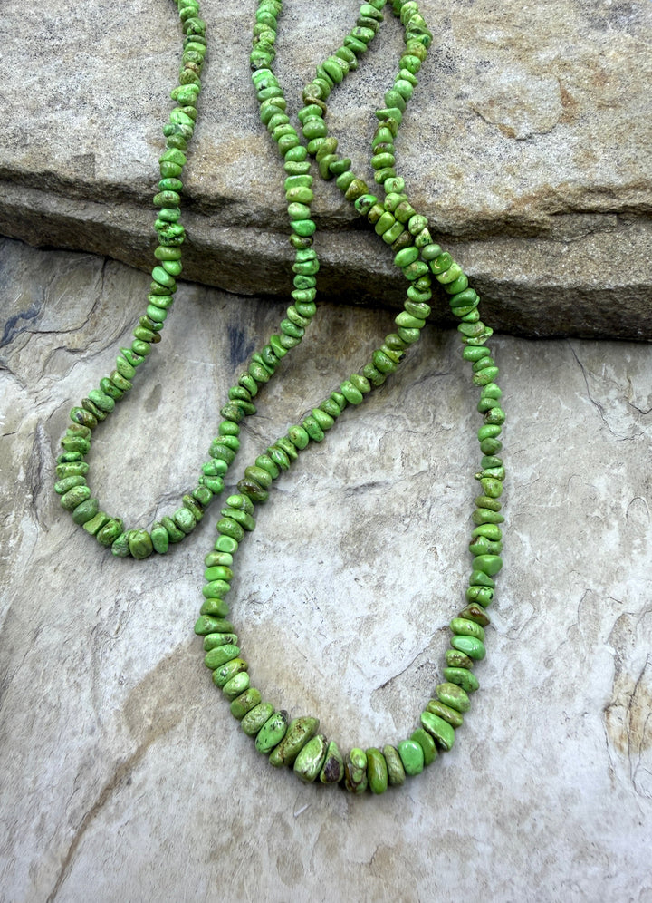 RARE Gaspeite (Canada) Graduated Nugget/Chip Beads 4-6mm
