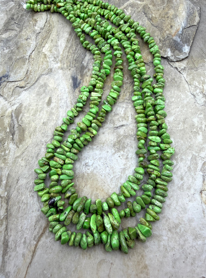RARE Gaspeite (Canada) Graduated Nugget/Chip Beads 4-9mm