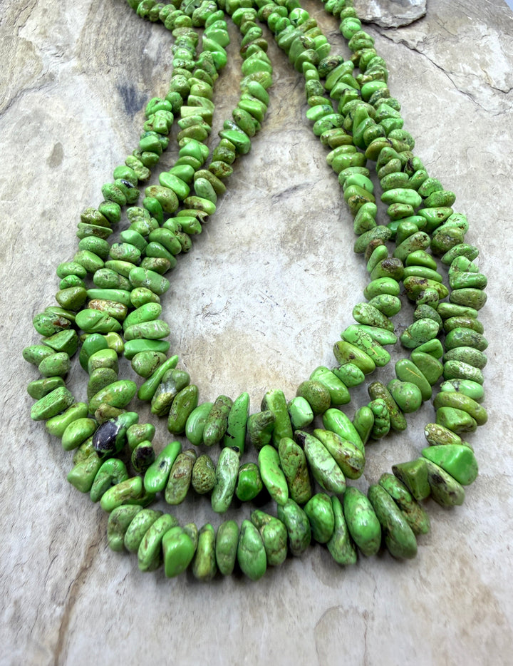 RARE Gaspeite (Canada) Graduated Nugget/Chip Beads 4-9mm