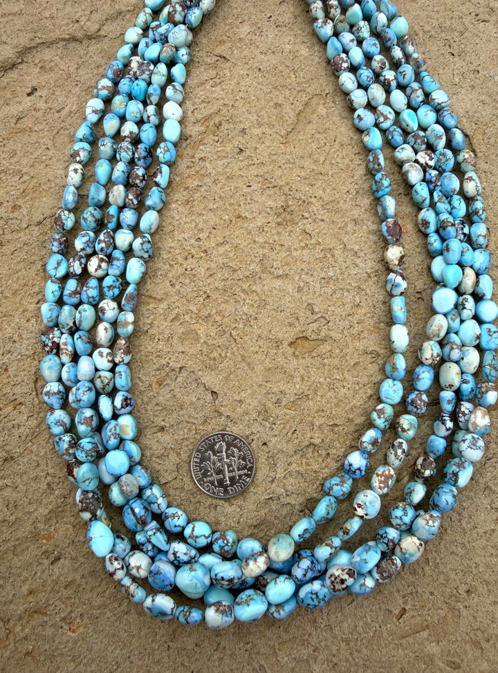 RARE Golden Hills AA+ Turquoise (Kazakhstan) 4-7mm Rounded