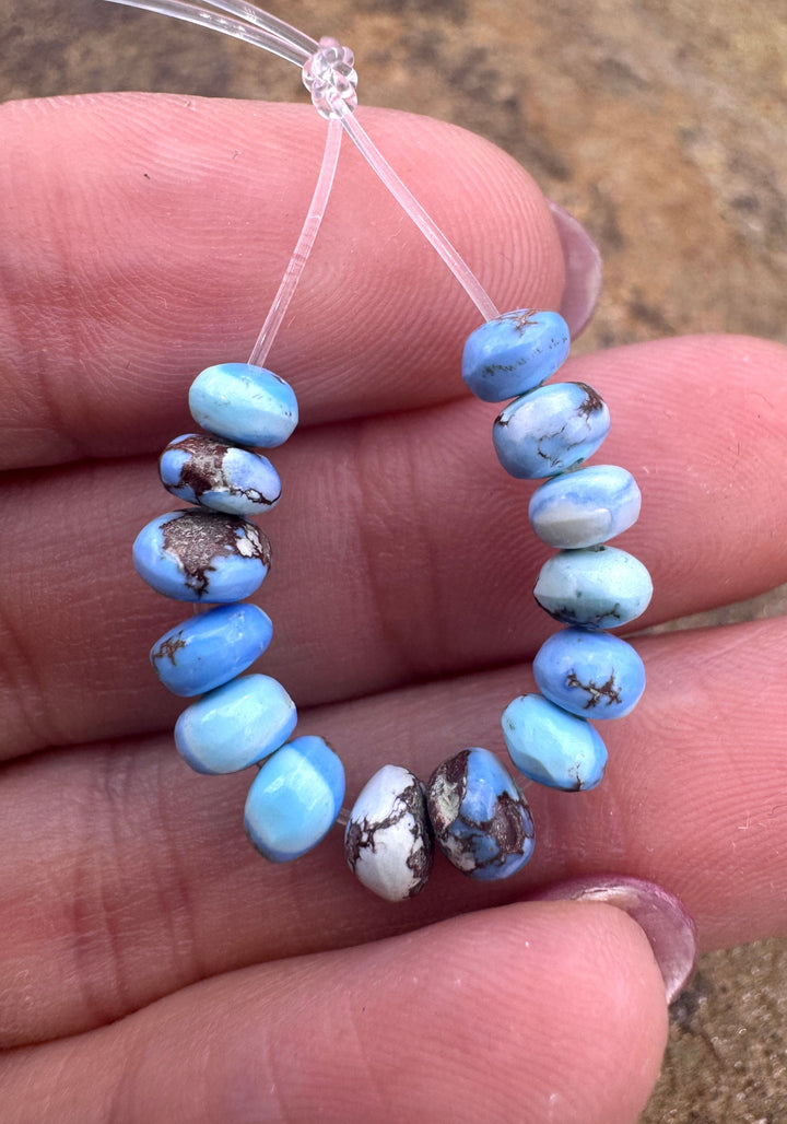 RARE Golden Hills Turquoise (Kazakhstan 4.5-5mm Rondelle