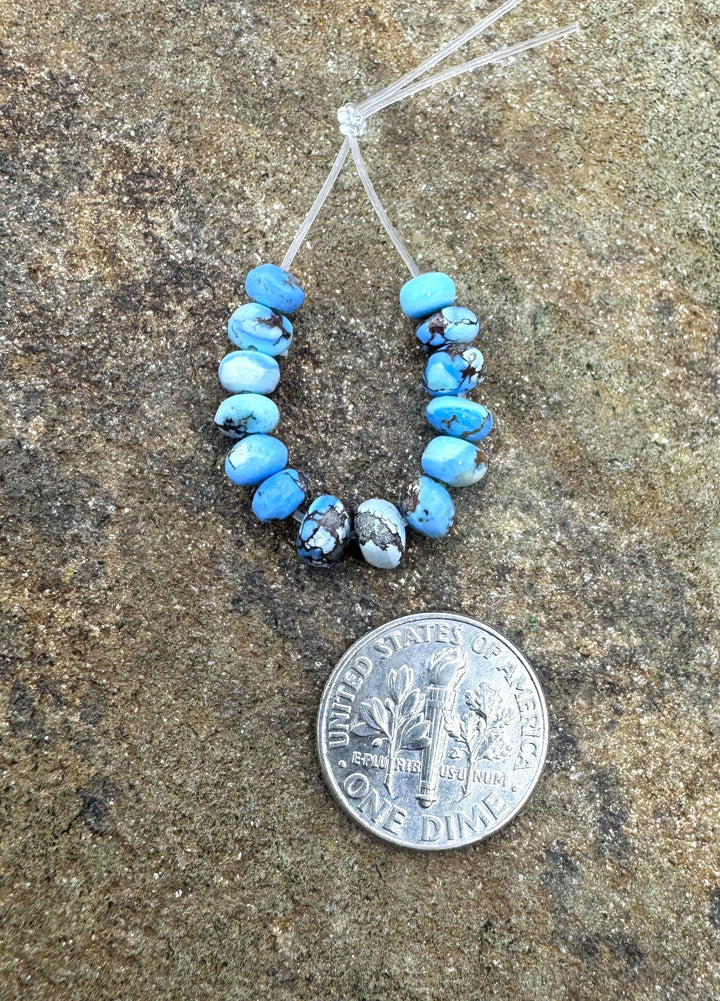 RARE Golden Hills Turquoise (Kazakhstan 4.5-5mm Rondelle