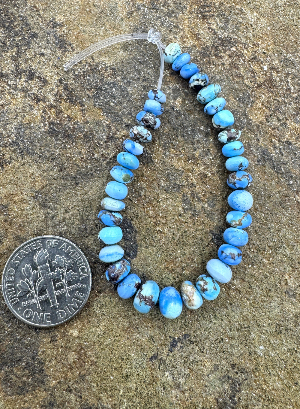 RARE Golden Hills Turquoise (Kazakhstan 4-5mm Rondelle