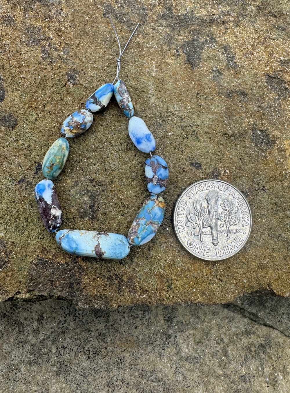 RARE Golden Hills Turquoise (Kazakhstan) 4x8-5x15mm