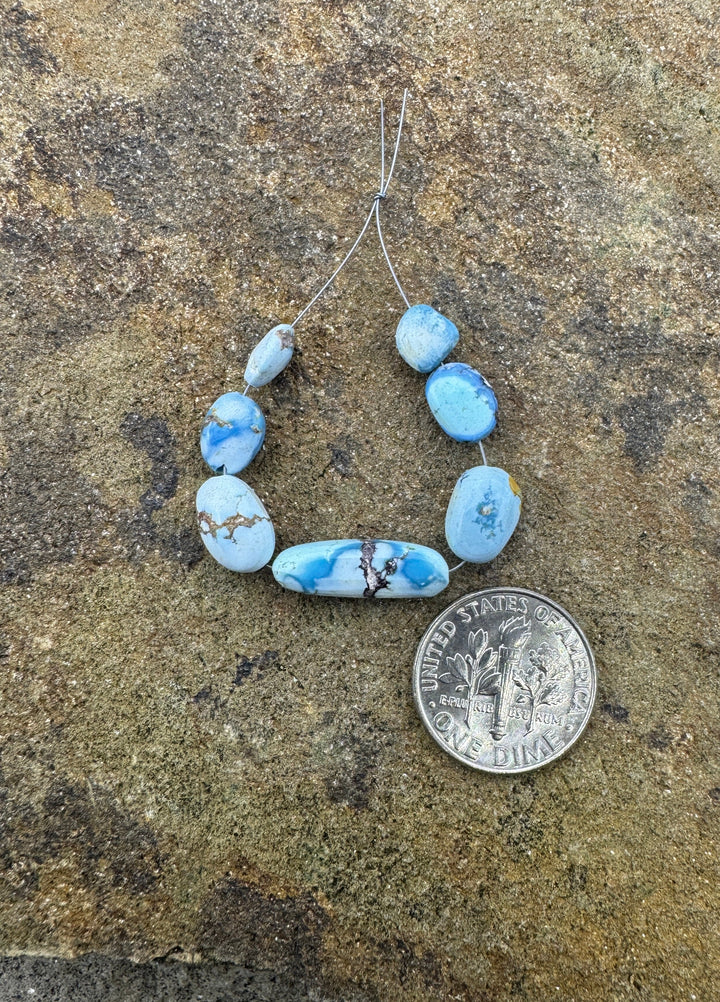 RARE Golden Hills Turquoise (Kazakhstan) 5x15mm Irregular