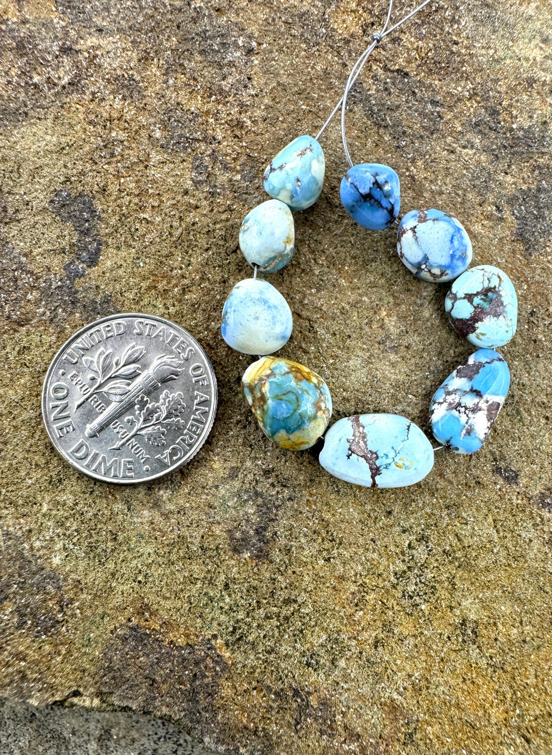 RARE Golden Hills Turquoise (Kazakhstan) 5-6mm Irregular