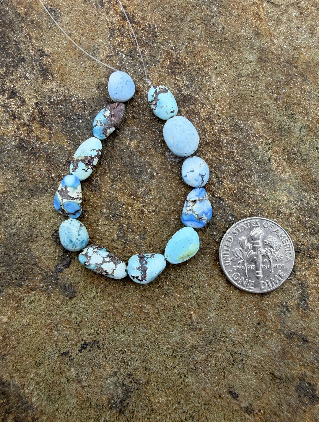 RARE Golden Hills Turquoise (Kazakhstan) 6mm-7x10mm