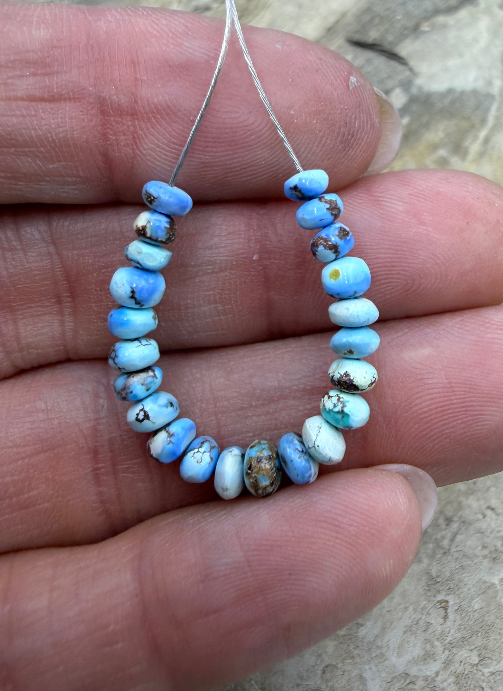 RARE Golden Hills Turquoise (Kazakhstan) Handcut 4mm