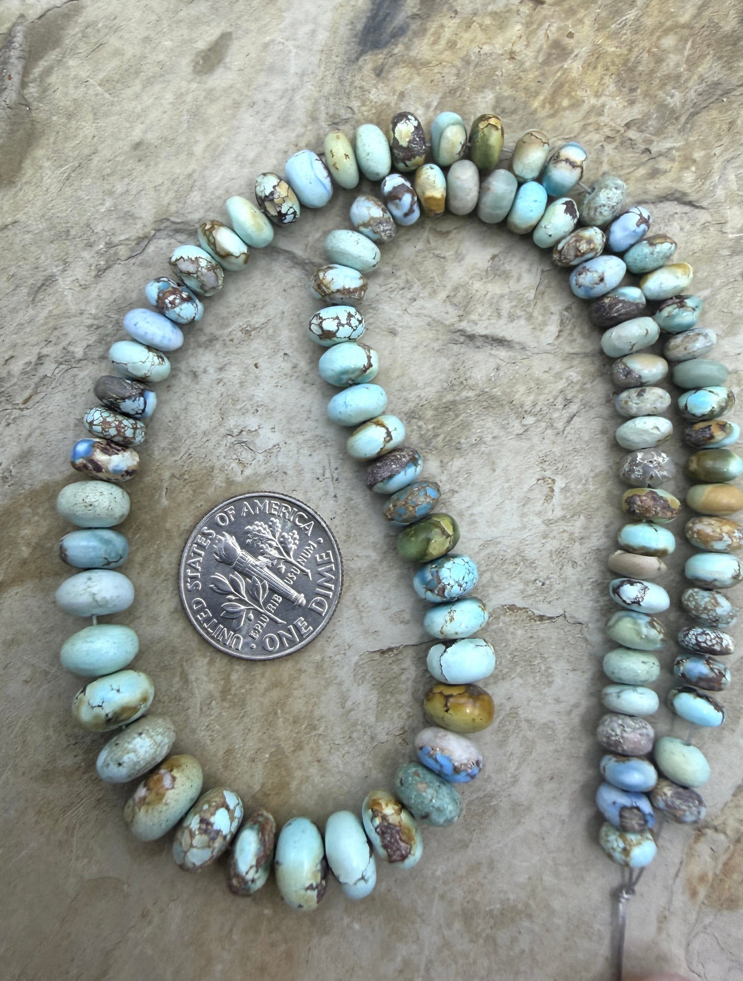 RARE Golden Hills Turquoise (Kazakhstan) Handcut 5-8mm