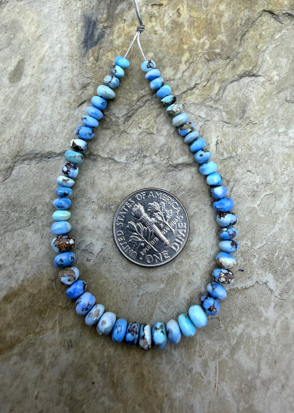 RARE Golden Hills Turquoise (Kazakhstan) Handcut Rondell