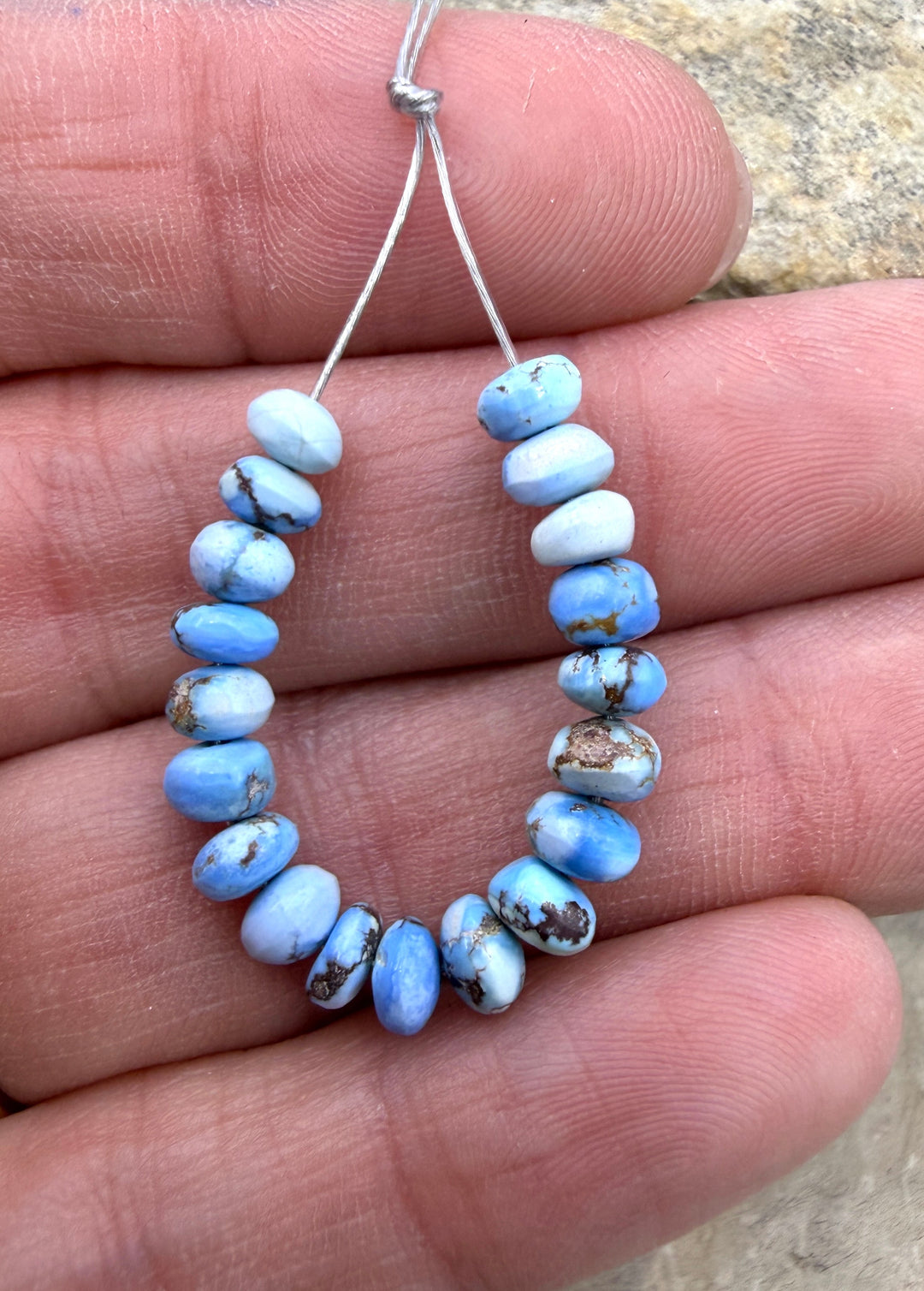 RARE Golden Hills Turquoise (Kazakhstan) Handcut Rondell