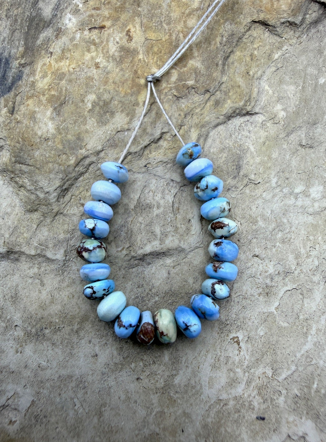 RARE Golden Hills Turquoise (Kazakhstan) Handcut Rondell