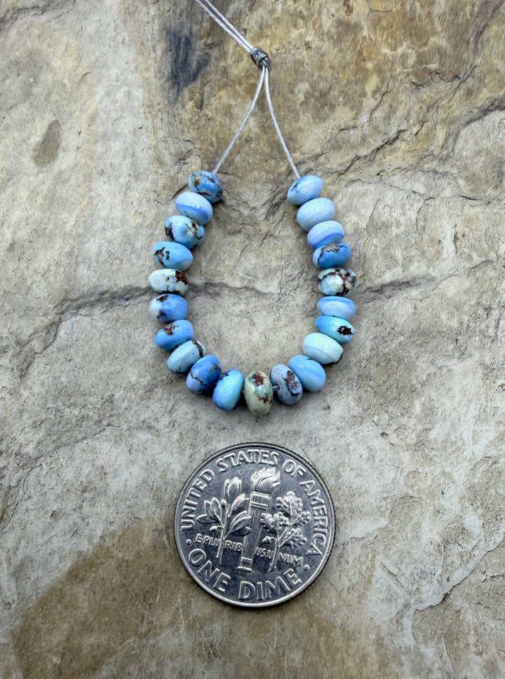 RARE Golden Hills Turquoise (Kazakhstan) Handcut Rondell