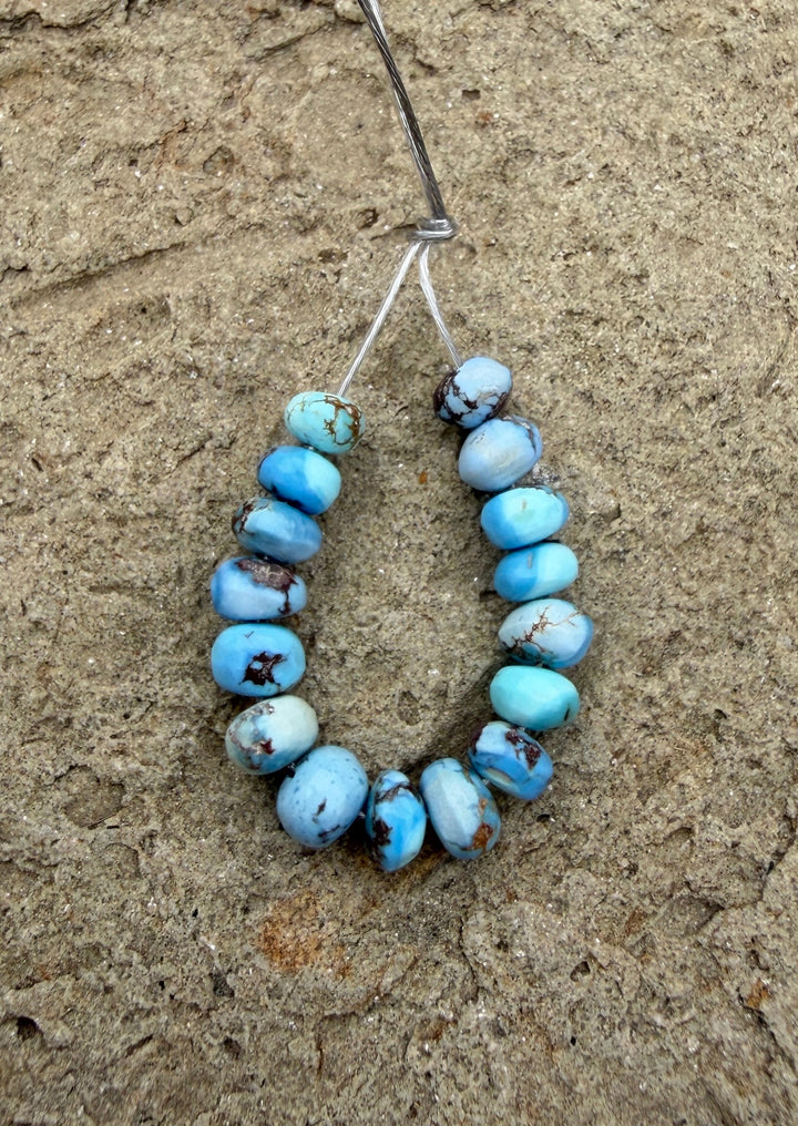 RARE Golden Hills Turquoise (Kazakhstan) Handcut Rondell