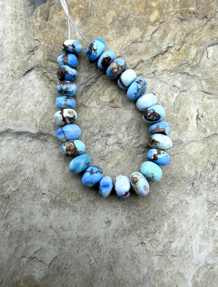 RARE Golden Hills Turquoise (Kazakhstan) Handcut Rondell