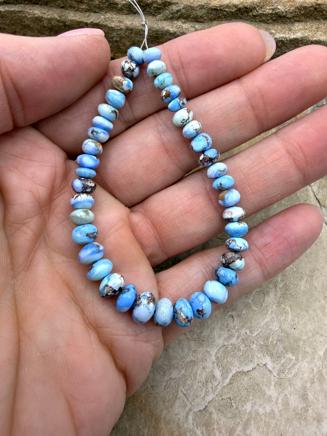 RARE Golden Hills Turquoise (Kazakhstan) Handcut Rondell