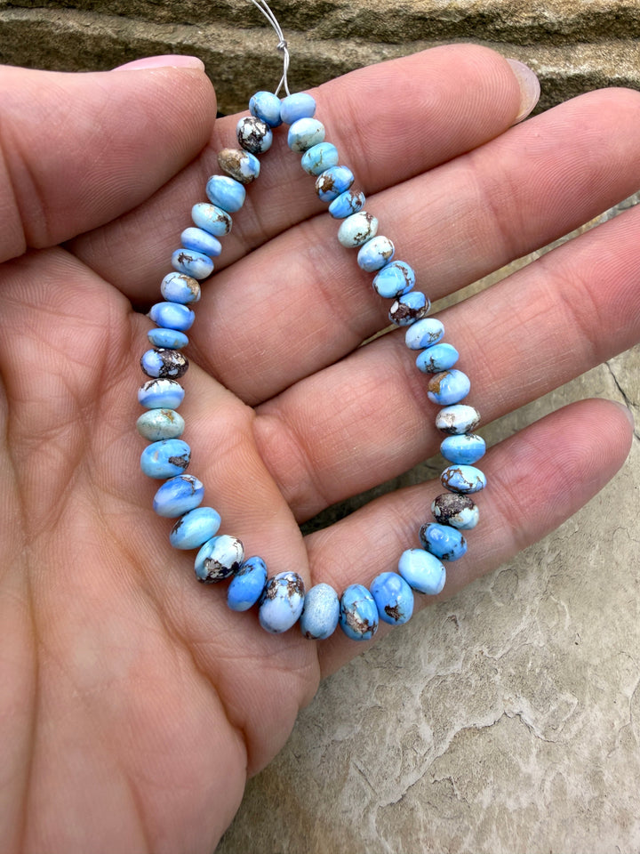 RARE Golden Hills Turquoise (Kazakhstan) Handcut Rondell