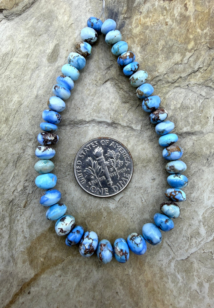 RARE Golden Hills Turquoise (Kazakhstan) Handcut Rondell