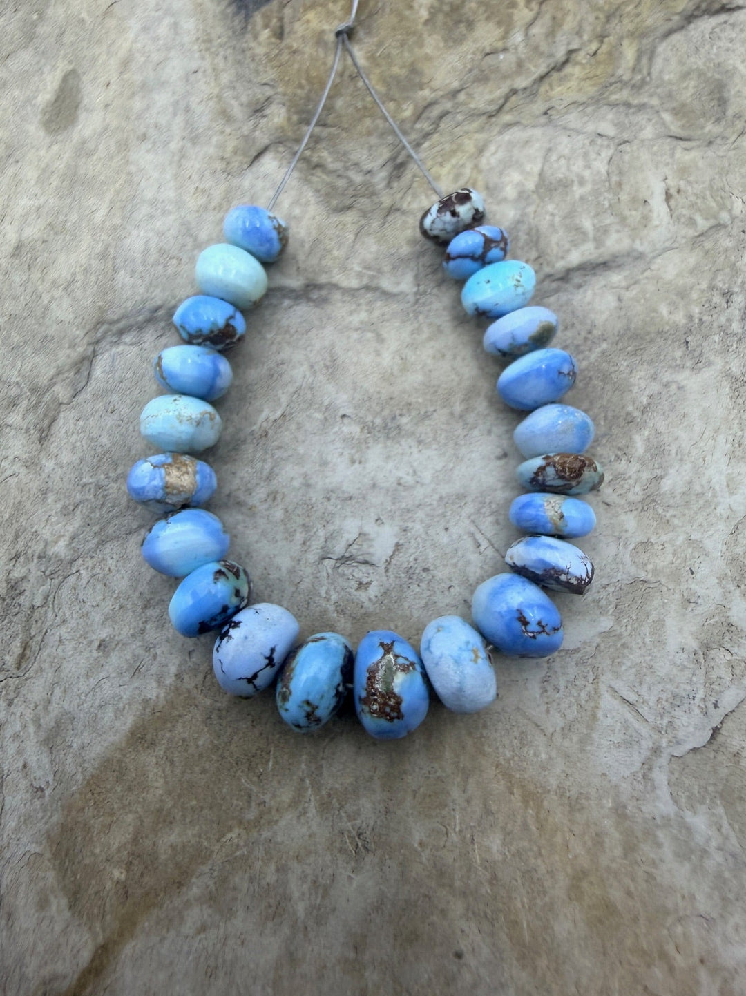 RARE Golden Hills Turquoise (Kazakhstan) Handcut Rondell